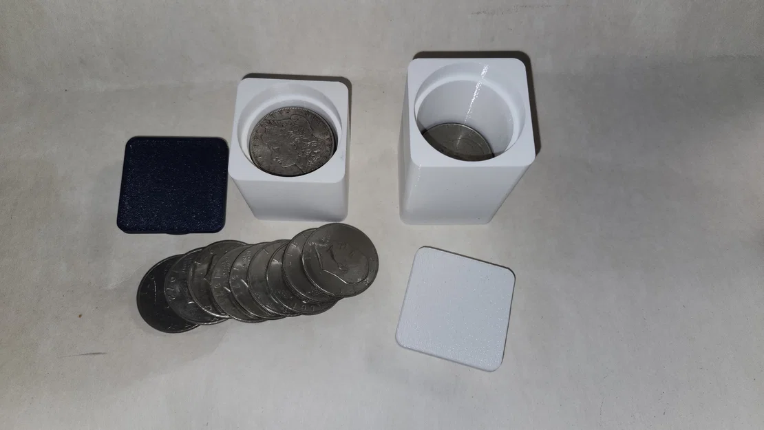 Ống Đựng Tiền Xu Bạc 40mm (Silver Dollar Coin Tubes) In 3D - Image 2