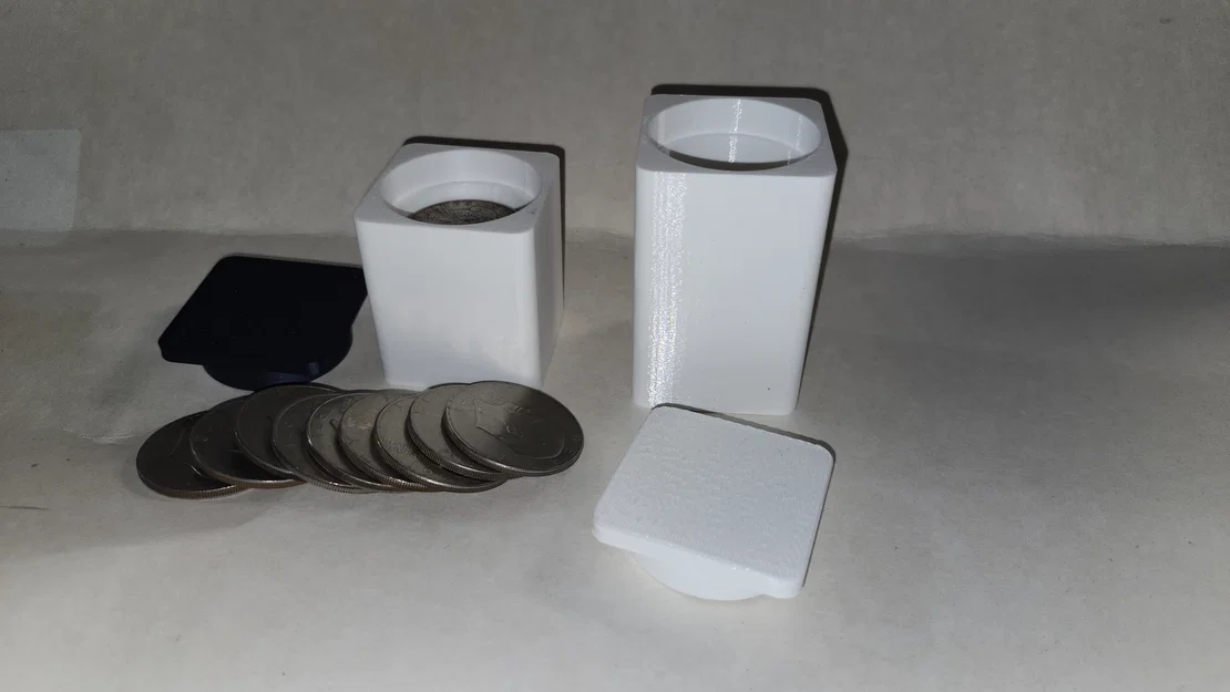 Ống Đựng Tiền Xu Bạc 40mm (Silver Dollar Coin Tubes) In 3D - Image 3