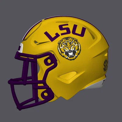 Mô hình Mũ bảo hiểm bóng bầu dục LSU Tigers - Màu vàng
