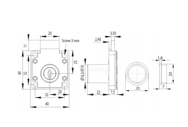 Khóa tủ (Furniture lock) - Image 2