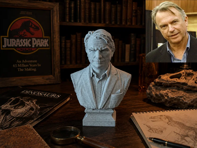 Tượng bán thân Sam Neill (Nigel John Dermot Neill) - Image 1