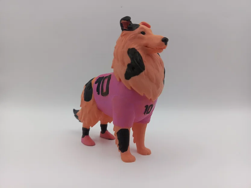 Mô hình chú chó Rough Collie cầu thủ bóng đá - Image 3