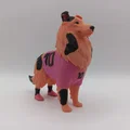 Mô hình chú chó Rough Collie cầu thủ bóng đá - Thumbnail 3