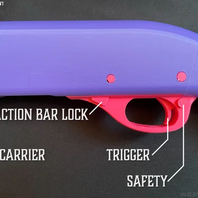 Súng Shotgun Pump-Action Đồ chơi hoạt động được • In 3D 100%
