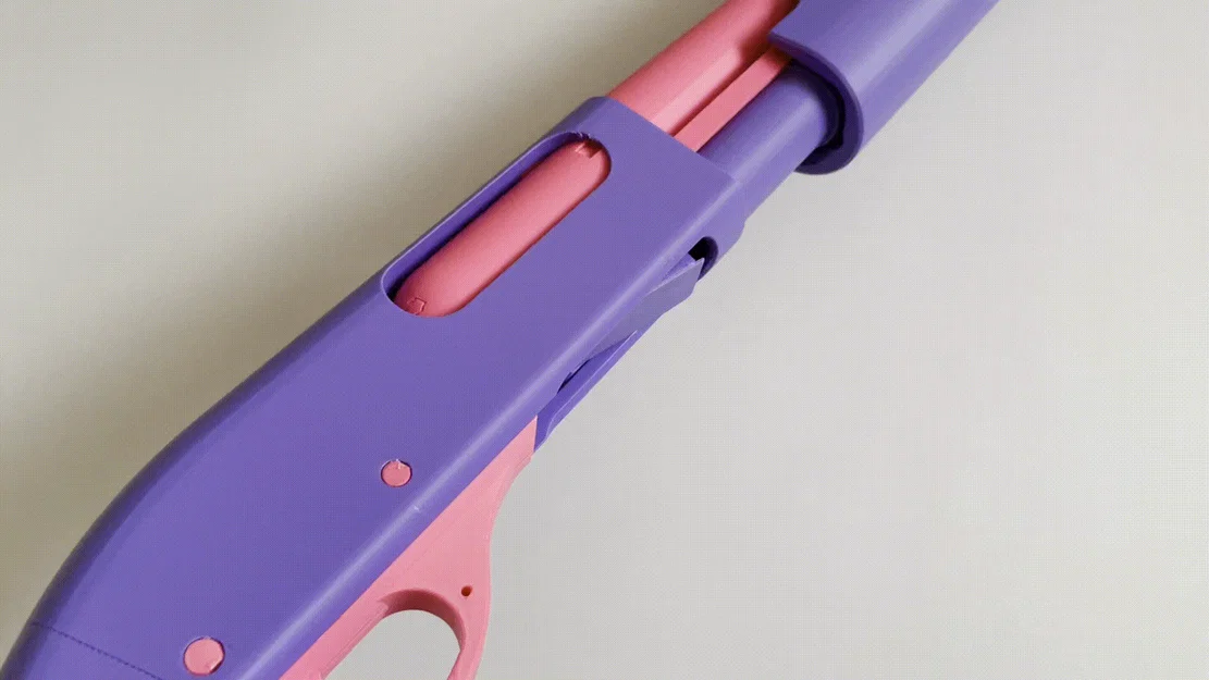 Súng Shotgun Pump-Action Đồ chơi hoạt động được • In 3D 100% - Image 3
