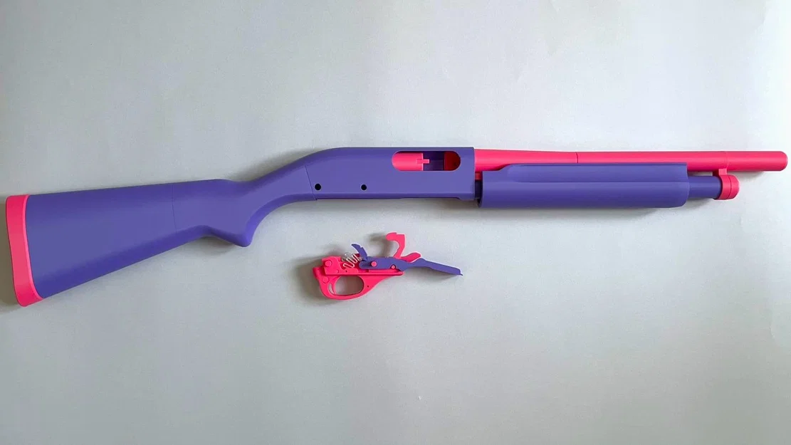 Súng Shotgun Pump-Action Đồ chơi hoạt động được • In 3D 100% - Image 4