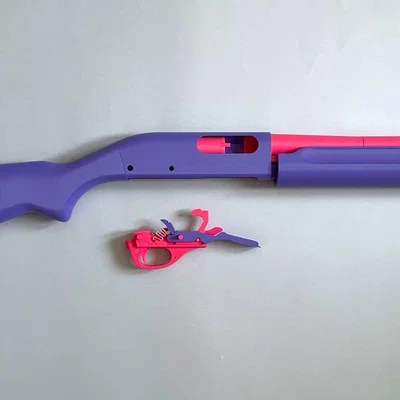 Súng Shotgun Pump-Action Đồ chơi hoạt động được • In 3D 100%