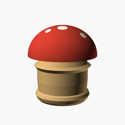 Toadstool — Hộp đựng kẹo hình nấm vặn mở