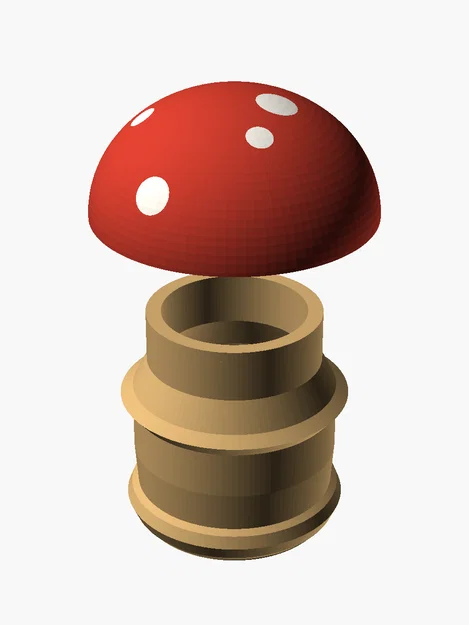 Toadstool — Hộp đựng kẹo hình nấm vặn mở - Image 5
