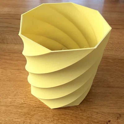 Bình hoa xoắn ốc Parametric — Tùy chỉnh linh hoạt đường kính, chiều cao và độ dày