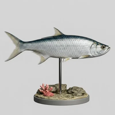 Mô hình cá Tarpon 3D - Đồ trang trí dành cho người câu cá chuyên nghiệp