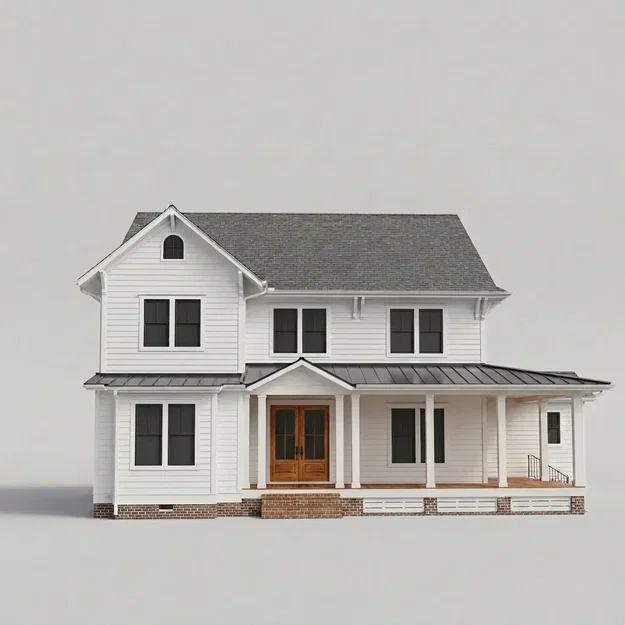 Mô hình nhà trang trại Farm House in 3D độc đáo - Image 1