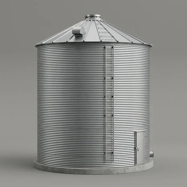 Mô hình tháp chứa nông sản (Grain Bin) chi tiết cho sa bàn 3D - Image 1