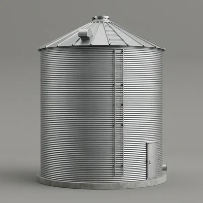 Mô hình tháp chứa nông sản (Grain Bin) chi tiết cho sa bàn 3D