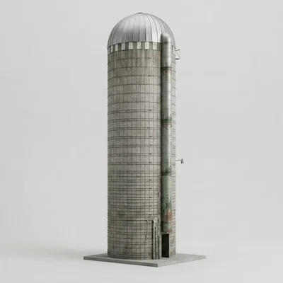 Mô hình tháp silo nông trại 3D - Phụ kiện sa bàn nông nghiệp chi tiết