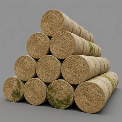 Mô hình cuộn rơm trang trí trang trại Farm Props - File in 3D