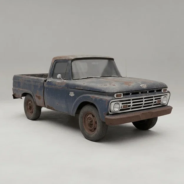 Mô hình in 3D xe bán tải nông trại cũ (The Beater Farm Truck) - Image 1