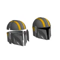 Mũ bảo hiểm Mandalorian kết hợp Helldivers in 3D siêu ngầu - Thumbnail 1