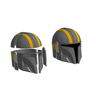 Mũ bảo hiểm Mandalorian kết hợp Helldivers in 3D siêu ngầu