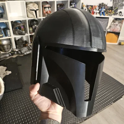 Mũ bảo hiểm Mandalorian kết hợp Helldivers in 3D siêu ngầu