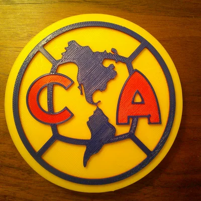 Đế lót ly và bảng hiệu trang trí logo Club América cho fan bóng đá