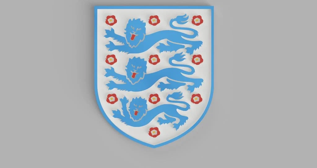 Mô hình 3D Huy hiệu đội tuyển bóng đá Anh (England Football Crest) - Image 2