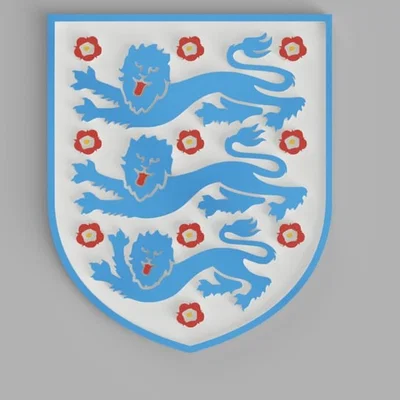 Mô hình 3D Huy hiệu đội tuyển bóng đá Anh (England Football Crest)