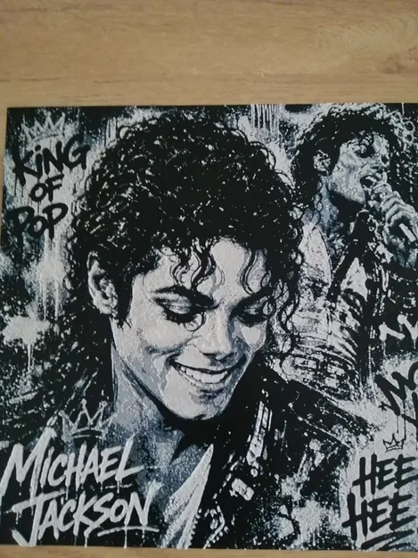 Mô hình in 3D Mickael Jackson (HueForge) - Image 1