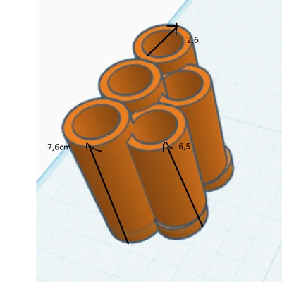 Khay cắm bút 5 ngăn - Thiết kế 3D hiện đại để bàn làm việc