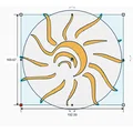Sun Wallart - Tranh Treo Tường Hình Mặt Trời - Thumbnail 5