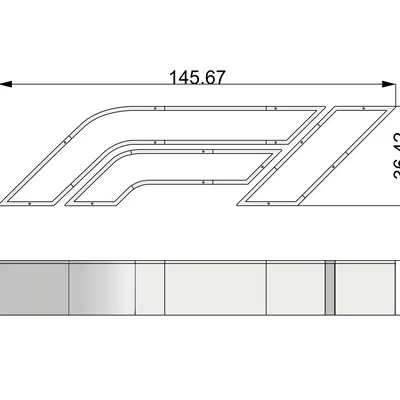 Kệ Sách Treo Tường Hình Logo Formula 1