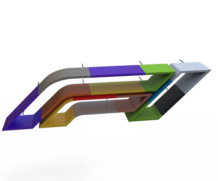Kệ Sách Treo Tường Hình Logo Formula 1 - Image 6