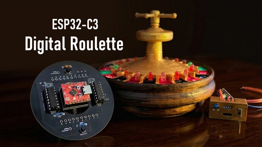 Tự làm Bàn xoay Roulette LED | Dự án ESP32 C3 - Image 1