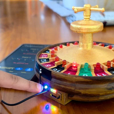 Tự làm Bàn xoay Roulette LED | Dự án ESP32 C3
