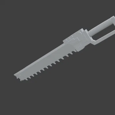 Mô hình kiếm Chainsword Black Legion Warhammer 40,000 (File in 3D)