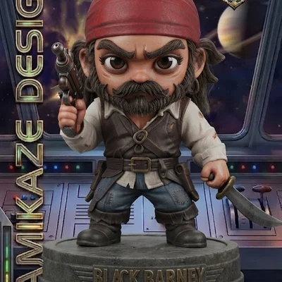 Mô hình Chibi Black Barney (Lấy cảm hứng từ Buck Rogers)