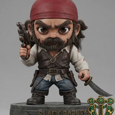 Mô hình Chibi Black Barney (Lấy cảm hứng từ Buck Rogers)