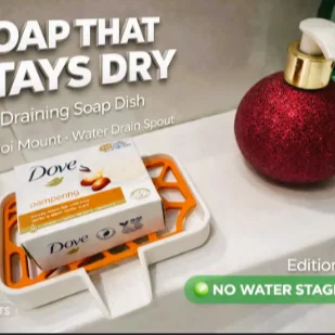 Khay Đựng Xà Phòng Tự Thoát Nước Thiết Kế Voronoi (Self-Draining)