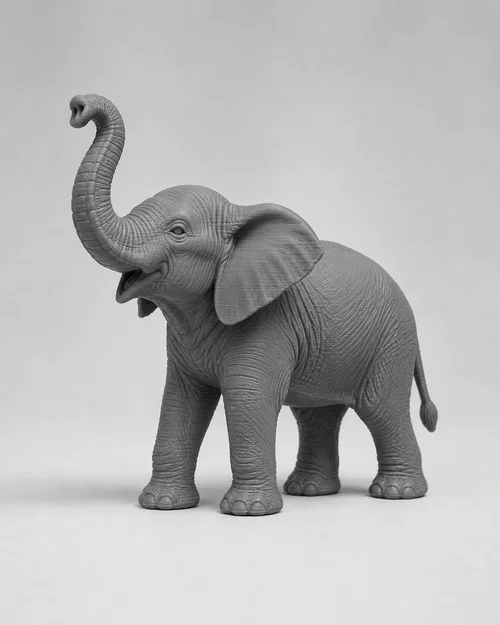 Mô hình chú voi Elephant 3D nghệ thuật - Tải file STL miễn phí - Image 1