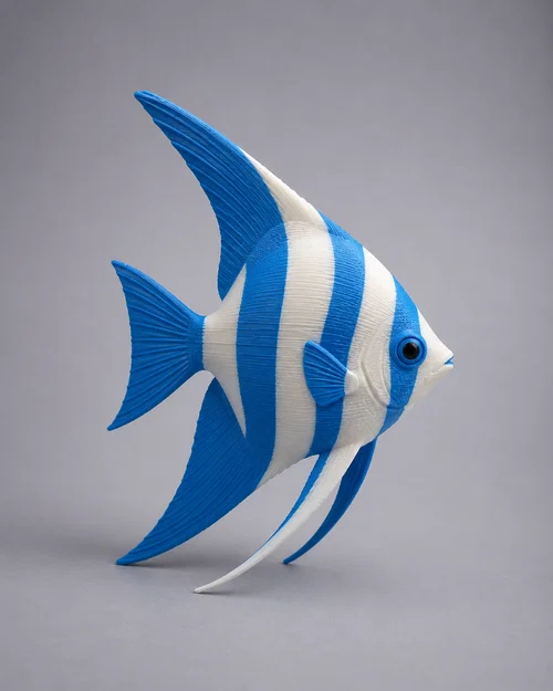 Mô hình 3D cá thần tiên (Angelfish) dùng trang trí cực đẹp - Image 1