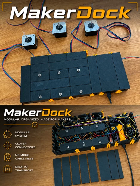 MakerDock: Nền tảng phát triển dạng mô-đun lắp ghép cho ESP32 và linh kiện điện tử - Image 1