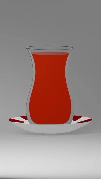 Mô hình Ly Trà Thổ Nhĩ Kỳ (Turkish Tea Glass) - Image 1