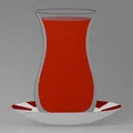 Mô hình Ly Trà Thổ Nhĩ Kỳ (Turkish Tea Glass) - Thumbnail 1