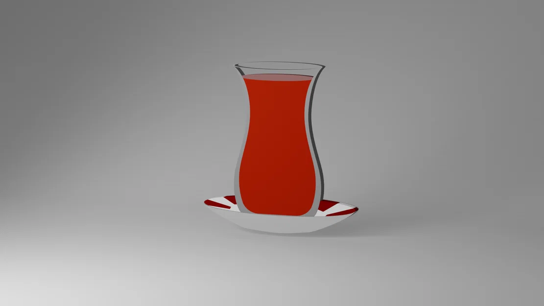 Mô hình Ly Trà Thổ Nhĩ Kỳ (Turkish Tea Glass) - Image 2