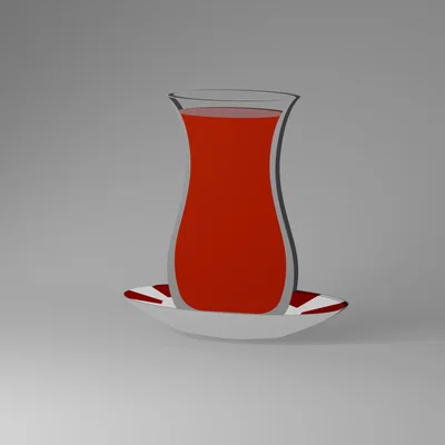 Mô hình Ly Trà Thổ Nhĩ Kỳ (Turkish Tea Glass)