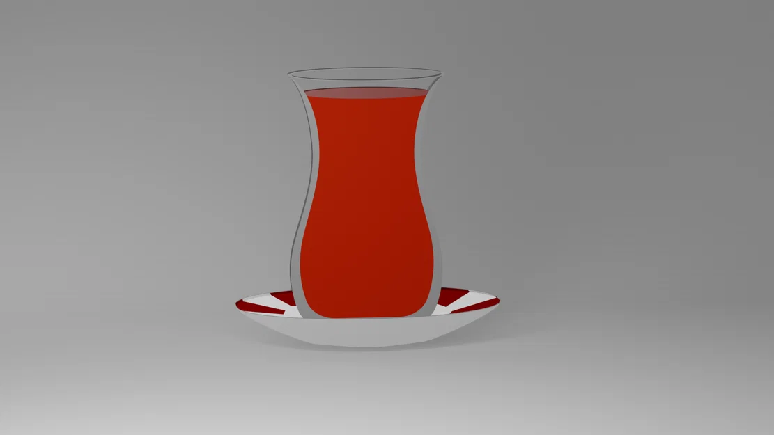 Mô hình Ly Trà Thổ Nhĩ Kỳ (Turkish Tea Glass) - Image 3
