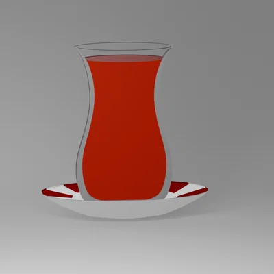 Mô hình Ly Trà Thổ Nhĩ Kỳ (Turkish Tea Glass)