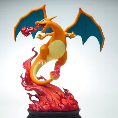 Mô hình Charizard trên ngai lửa