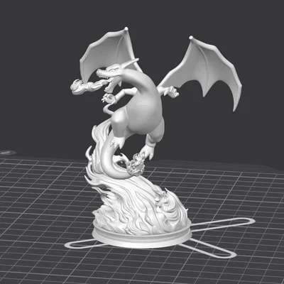 Mô hình Charizard trên ngai lửa