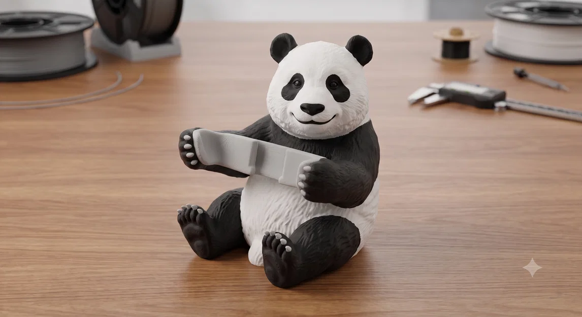 Giá đỡ điện thoại hình gấu Panda dễ thương - Mô hình in 3D đẹp - Image 1